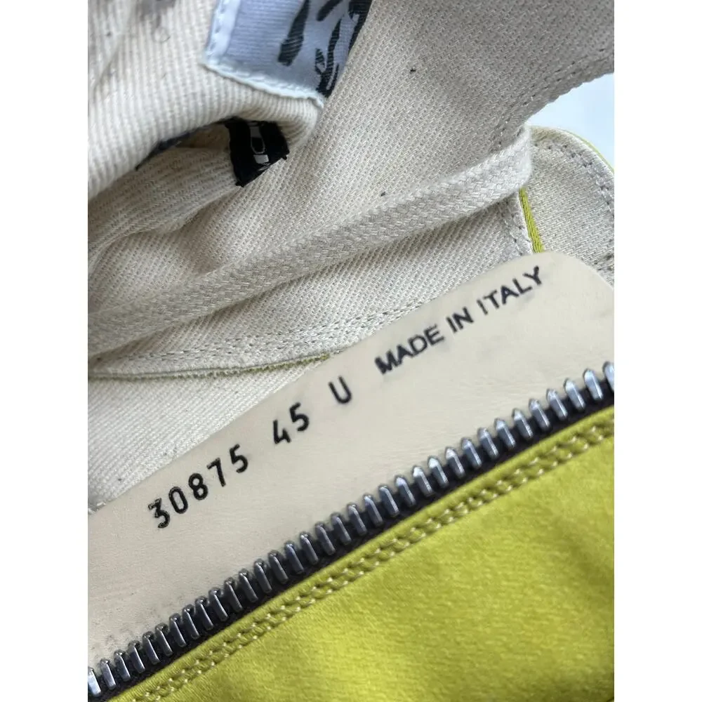 RICK OWENS DRKSHDW High Sneakers Ramones Canvas Acid Milk Sz 45/US 12 $1090